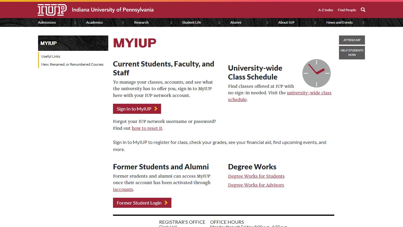 MyIUP - IUP - Indiana University of Pennsylvania